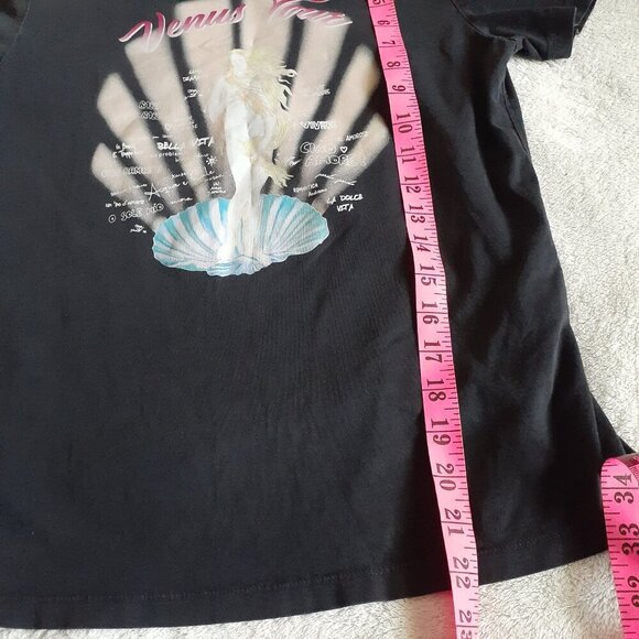 Maje Women's Size 1 (XS/S) Black Venus Goddess Tour Tara Graphic T-Shirt - Picture 14 of 15